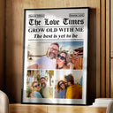 Old Couples,Gift For Couples,Gift For Women,Gift For Men,Gift For Wife,Gift For Husband,Gift For Boyfriend,Gift For Girlfriend,Love,LGBT - Custom Photo The Love Times Newspaper Theme - Personalized Poster