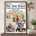 Old Couples,Gift For Couples,Gift For Women,Gift For Men,Gift For Wife,Gift For Husband,Gift For Boyfriend,Gift For Girlfriend,Love,LGBT - Custom Photo The Love Times Newspaper Theme - Personalized Poster