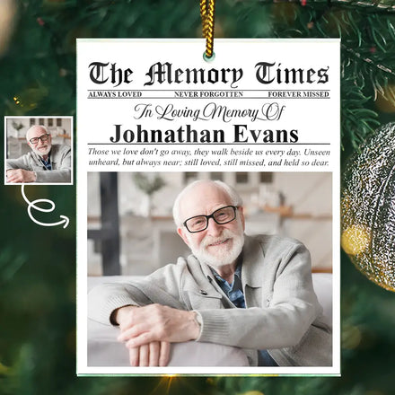 Custom Photo The Memory Times - Personalized Custom Shaped Acrylic Ornament