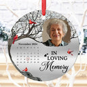 Christmas, Custom Photo, Sad, Memorial - Custom Photo The Moment Your Heart Stopped - Personalized Metal Ornament