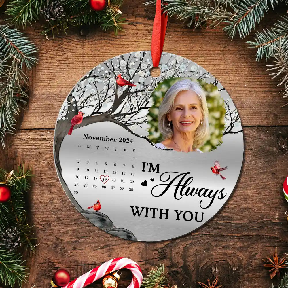 Christmas, Custom Photo, Sad, Memorial - Custom Photo The Moment Your Heart Stopped - Personalized Metal Ornament