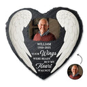 Christian, Family, Memorial, Parents, Gift For Grandparents - Custom Photo The One You Loved Becomes a Memory - Personalized Heart Memorial Garden Stone