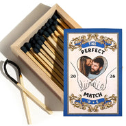 Gift For Couples,Gift For Husband,Gift For Wife,Gift For Boyfriend,Gift For Girlfriend,Happy - Custom Photo The Perfect Match - Personalized Wooden Matchbox