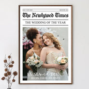 Gift For Couples,Wedding,Love,Gift For Women,Gift For Men,Gift For Wife,Gift For Husband,LGBT - Custom Photo The Wedding Of The Year Newlywed Couples - Personalized Poster