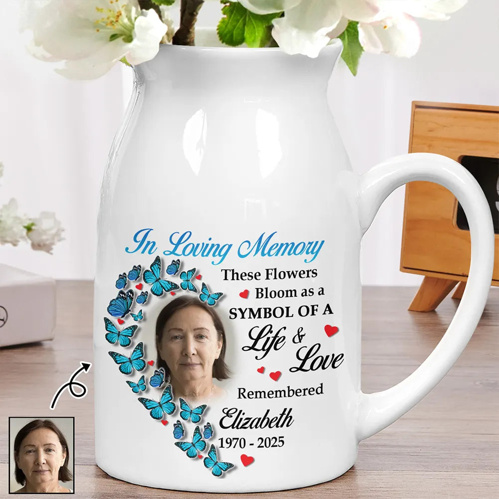 Custom Photo These Flowers Bloom As A Symbol - Personalized Ceramic Flower Vase