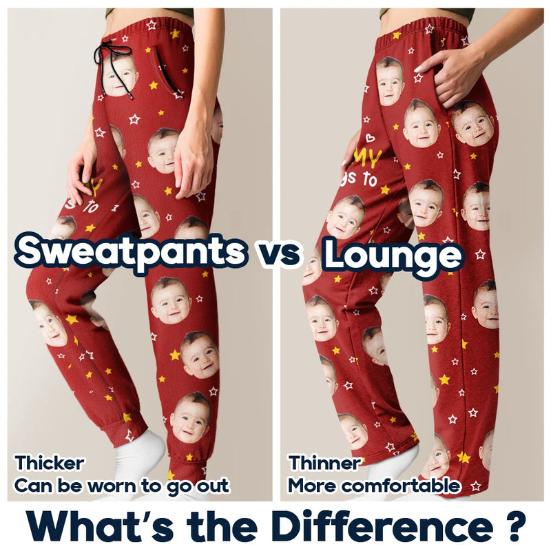 Custom Photo,Happy,Gift For Grandpa,Gift For Grandparents,Gift For Grandma,Gift For Mother,Gift For Father - Custom Photo This Grandpa Grandma Belongs To Kids Pet Face - Personalized Pajama Pants