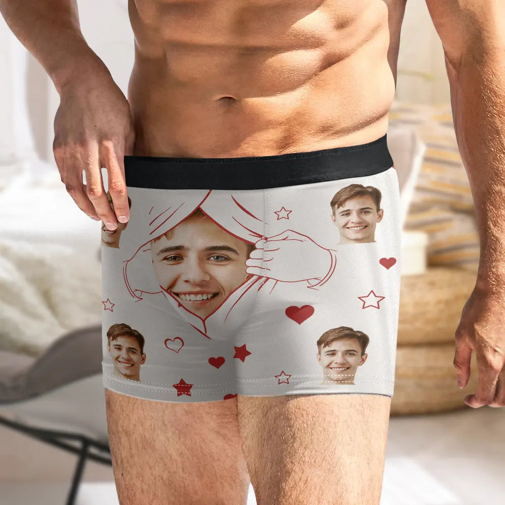 Custom Photo, Gift For Couples, Gift For Husband, Gift For Boyfriend, Funny - Custom Photo This Property Belongs To - Personalized Men's Boxer Briefs