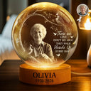 Sentimental, Custom Photo, Family, Memorial, Remove BG Photo - Custom Photo Those We Love Don't Go Away Memorial - Personalized Crystal Globe Lamp