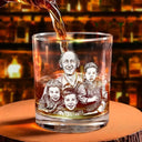 Custom Photo To Dad From The Reason You Drink Funny - Personalized Engraved Whiskey Glass