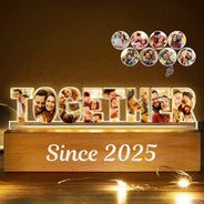 Gift For Couples, Love, Happy, Custom Photo - Custom Photo Together Since Year Couple Anniversary - Personalized Custom Shaped LED Light
