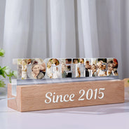Gift For Couples, Love, Happy, Custom Photo - Custom Photo Together Since Year Couple Anniversary - Personalized Custom Shaped LED Light