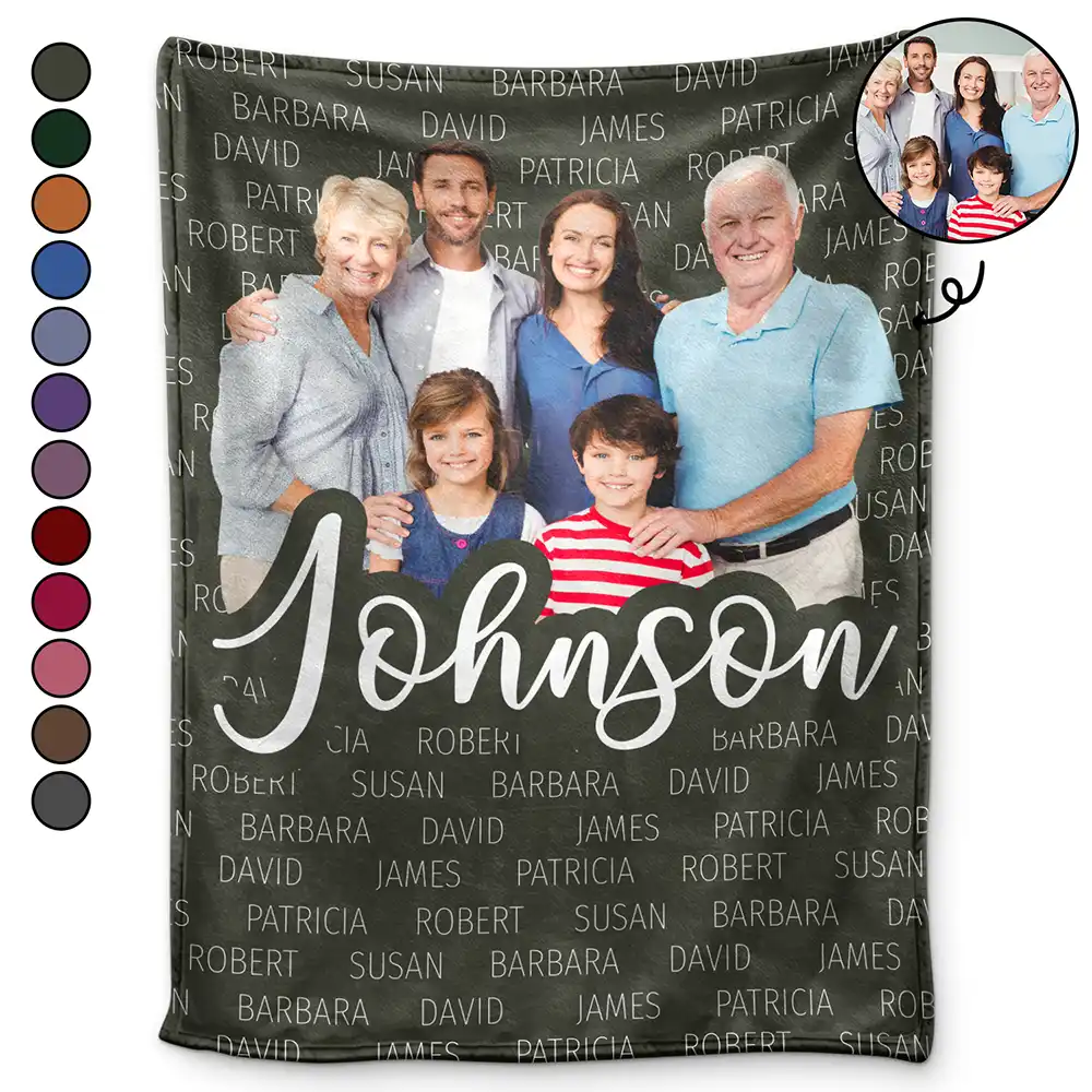 Custom Photo Together We Make A Family Custom Name - Personalized Fleece Blanket, Sherpa Blanket