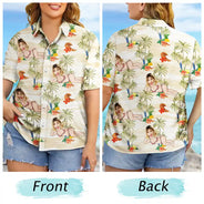Gift For Yourself,Gift For Women,Gift For Men,Beach,Summer,Funny - Custom Photo Tropical Sexy Pose - Personalized Hawaiian Shirt