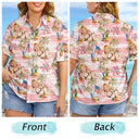 Gift For Husband,Gift For Boyfriend,Gift For Yourself,Gift For Men,Gift For Grandpa,Gift For Father,Funny,America 250th - Custom Photo US Flag Sexy Pose - Personalized Hawaiian Shirt