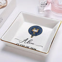 Graduation,Happy - Custom Photo University Logo Graduation - Personalized Ring Dish