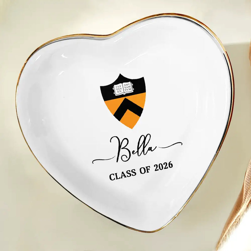 Graduation,Happy - Custom Photo University Logo Graduation - Personalized Ring Dish