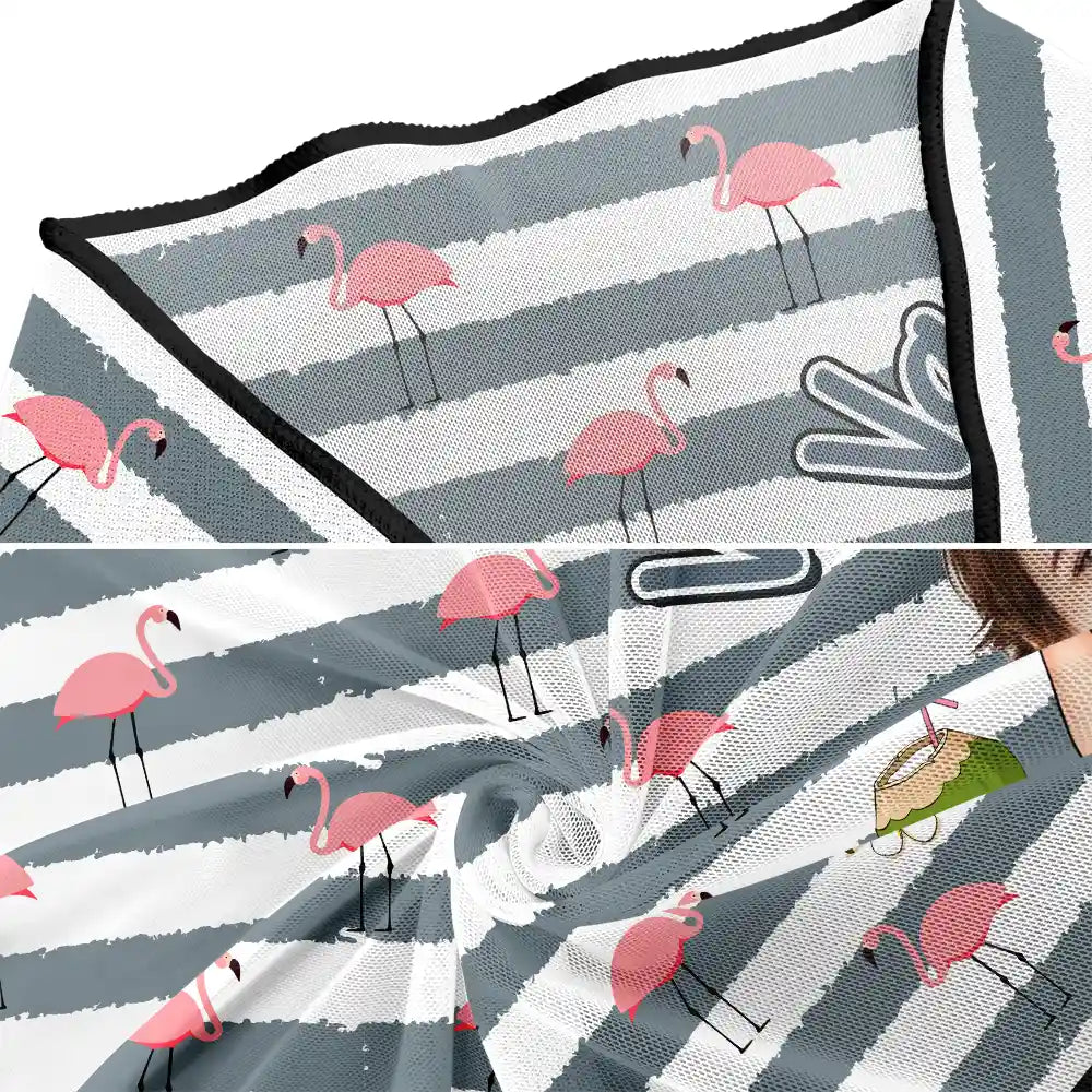 Gift For Yourself,Gift For Women,Summer,Happy,Beach - Custom Photo Vacay Mode - Personalized Short Sarong Swimwear Cover Ups