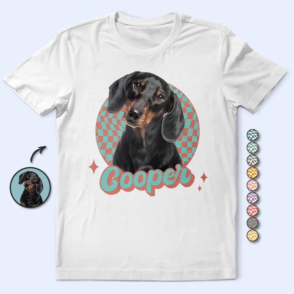 Custom Photo Vintage Dog Cat Pet - Personalized T Shirt
