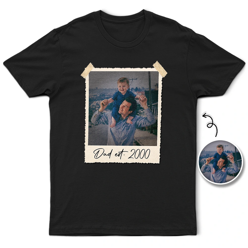 Custom Photo,Gift For Father,Family,Dad - Children,Photo,Proud - Custom Photo Vintage Photo Memory Family Dad Mom Childhood - Personalized T Shirt