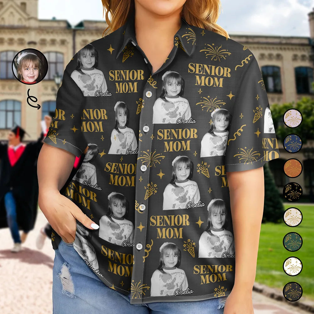 Custom Photo Vintage Senior Family - Personalized Hawaiian Shirt