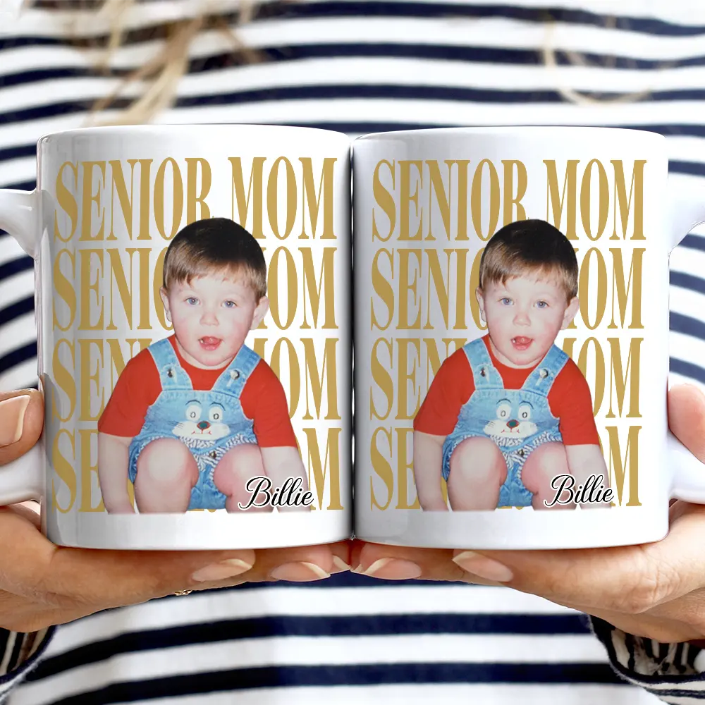Photo,Gift For Mother,Gift For Father,Gift For Women,Gift For Men,Graduation,Happy - Custom Photo Vintage Senior Family - Personalized Mug