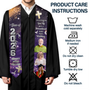 Family, Memorial, Gift For Yourself, Gift For Women, Gift For Men - Custom Photo Walking Beside You Every Step Of The Way - Personalized Stoles