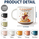 Art Design,Cozy,Pet Lovers,Photo - Pet With Fall Leaves - Custom Photo Watercolor Fall Leaves Dog Pet Lovers Portrait - Personalized Pottery Mug