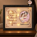 Art Design,Sentimental,Gift For Children,Christmas,Gift For Mother,Mom - Daughter (Young),Gift For Daughter,Photo - Watercolor - With BG - Custom Photo Watercolor Painting The Love Between Mother & Daughter Is Forever - Personalized LED Light Shadow Box