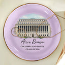 Gift For Women,Gift For Men,Graduation,Gift For Yourself,Happy,Photo - Watercolor (with BG) - Custom Photo Watercolor Painting University Image - Personalized Ring Dish