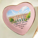 Gift For Women,Gift For Men,Graduation,Gift For Yourself,Happy,Photo - Watercolor (with BG) - Custom Photo Watercolor Painting University Image - Personalized Ring Dish