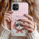 Custom Photo, Art Design, Summer, Pet Lovers, Playful, Photo - Watercolor Summer Pet With Accessories - Custom Photo Watercolor Pet With Summer Accessories Pet Portrait - Personalized Clear Phone Case