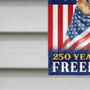 America 250th,Custom Photo,Independence Day,Art Design,Pet Lovers,Playful,Photo - US Theme Accessories Watercolor - Custom Photo Watercolor With US Accessories Dog Cat 250 Years Of Freedom - Personalized Flag