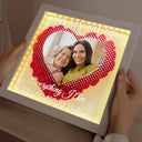 Gift For Mother,Gift For Grandma,Love,Family - Custom Photo We Love You Everyday - Personalized LED Light Flower Shadow Box