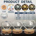 Memorial, Family, Parents, Gift For Grandparents, Gift For Sibling, Sad - Custom Photo When You Miss Me Have No Fear Memorial - Personalized Crystal Heart Shaped Lamp