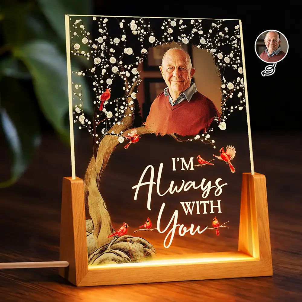 Custom Photo When You Miss Me Have No Fear Memorial - Personalized Night Light