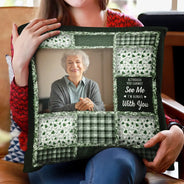 Family, Custom Photo, Memorial, Sad, Gift For Women, Christmas - Custom Photo When You Really Miss Me Hug This Pillow - Personalized Pillow