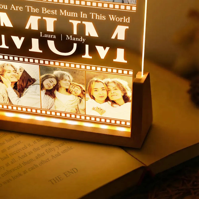 Gift For Mother, Gift For Grandma, Gift For Women, Love - Custom Photo You Are The Best Mom In This World - Personalized Night Light