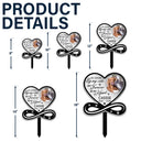 Sad,Memorial,Dog Lovers,Cat Lovers,Pet Lovers - Custom Photo You Left A Paw Print On Our Hearts Forever Memorial - Personalized Metal Garden Stake