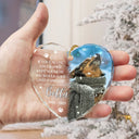 Christmas, Pet Lovers, Memorial, Custom Photo, Sad - Custom Photo You Would Have Lived Forever Pet Loss - Personalized Heart Shaped Glass Ornament