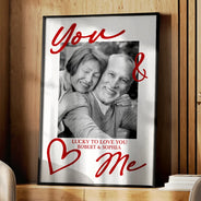Gift For Couples,Gift For Husband,Old Couples,Gift For Wife,Gift For Boyfriend,Gift For Girlfriend,Love,Custom Photo - Custom Photo You & Me Forever & Always - Personalized Poster
