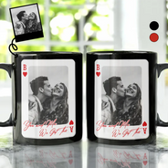 Gift For Couples, Old Couples, Gift For Husband, Gift For Wife, Gift For Boyfriend, Gift For Girlfriend, Love, Custom Photo - Custom Photo You & Me We Got This Playing Card - Personalized Mug