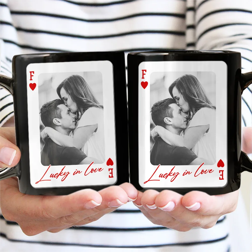 Gift For Couples, Old Couples, Gift For Husband, Gift For Wife, Gift For Boyfriend, Gift For Girlfriend, Love, Custom Photo - Custom Photo You & Me We Got This Playing Card - Personalized Mug