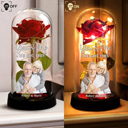 Gift For Couples,Old Couples,Gift For Husband,Gift For Wife,Gift For Boyfriend,Gift For Girlfriend,Custom Photo,Love - Custom Photo You & Me We Got This Romantic - Personalized Everlasting Rose Dome Lamp