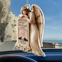 Memorial, Family, Parents, Gift For Grandparents, Sad - Custom Photo Your Wings Were Ready But My Heart Was Not - Personalized Acrylic Car Hanger