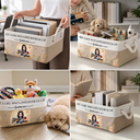 Cat Lovers,Art Design,Confident,Reading,Pet Lovers,Photo - 3D Reading Woman & Man - Custom Photo 3D Book Lover Just A Girl Who Loves Books And Cats - Personalized Storage Basket