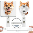 Top Market,Adorable,Art Design,Pet Lovers,Photo - 3D Chibi Adorable Pet - Custom Photo 3D Chibi Pet Dog Cat Adorable - Personalized Badge Reel
