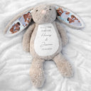 Art Design,Anniversary,Romantic,Gift For Couples,Photo Collage - Custom Photo Forever & Always Couples Anniversary - Personalized Soft Toy Bunny