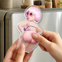 Custom Photo Hope Your Day Is Nice - Personalized Squishy Acrylic Fridge Magnet