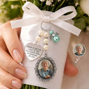 Sentimental,Custom Photo,Family,Wedding,Upload Full Photo - Custom Photo Missing You As I Walk Down The Aisle - Personalized Photo Bouquet Charm