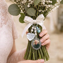 Sentimental,Custom Photo,Family,Wedding,Upload Full Photo - Custom Photo Missing You As I Walk Down The Aisle - Personalized Photo Bouquet Charm
